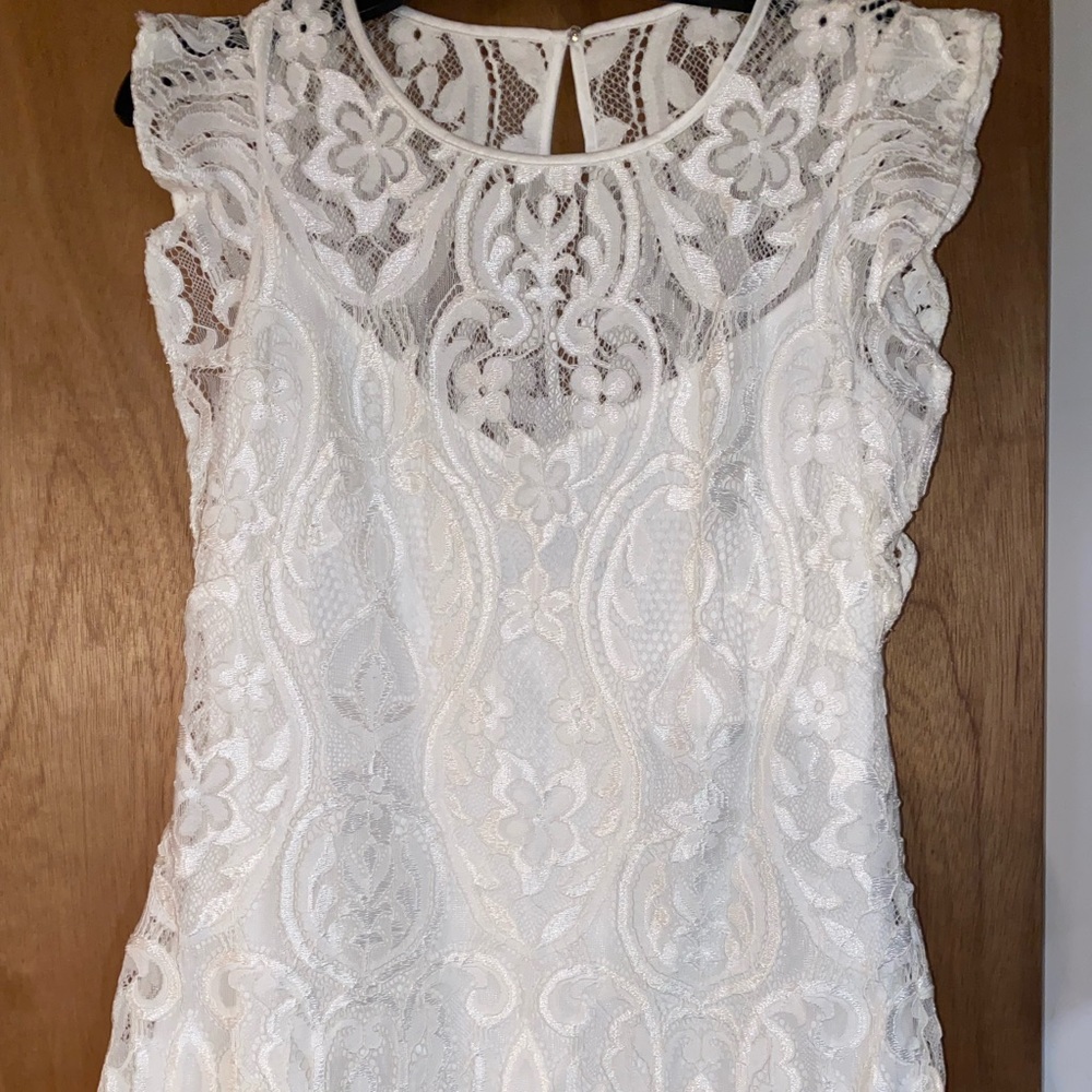 White House black market lace shirt